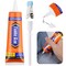 Fabric Glue Permanent, 60 ML Washable Clear Clothing Glue, Super Fabric Adhesive for Rhinestones, Patches, Clothes, Denim, Leather, Polyester, Fabrics, Doll Repair, Flannel, Cotton